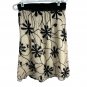 Maternal America Black Beige Floral Overlay Maternity Skirt Small Layered Midi