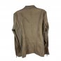 Mo-Ka By Santa Fe Womens Faux Leather Jacket M Zip Front Beige Moto Style