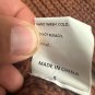 Distressed Brown Ribbed Womens Knit Sweater Size S
