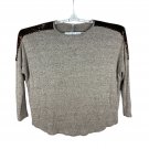 Acting Pro Size XL Heather Gray Sweater With Sequin Shoulder Detail Acting Pro Size XL Heather Gray Sweater With Sequin Shoulder Detail