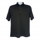 Bradley Allan Golf Polo Shirt Mens Medium Black White Striped Classic Fit