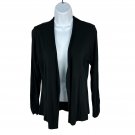 Veronica M. Womens XS Open Front Black Cardigan Lightweight Long Sleeve Veronica M. Womens XS Open Front Black Cardigan Lightweight Long Sleeve