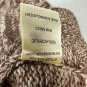 Effeci Womens Cowl Neck Sweater Size L Brown Tan Cable Knit Acrylic