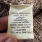 Effeci Womens Cowl Neck Sweater Size L Brown Tan Cable Knit Acrylic
