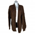 Freshman 1996 Women's Brown Cable Knit Cardigan Sweater Size S Freshman 1996 Women's Brown Cable Knit Cardigan Sweater Size S