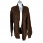 Freshman 1996 Women's Brown Cable Knit Cardigan Sweater Size S