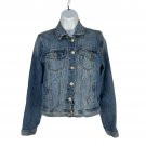 Maurices Womens Small Blue Denim Jacket Cotton Blend Button Down Made In China