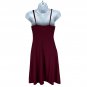 So Womens Burgundy Spaghetti Strap Dress With White Trim Size XS