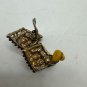 Vintage Gold-Tone Clip-On Earrings With Rhinestones