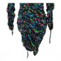 Zara Womens Ruched Floral Print Bodycon Dress XS Black Multicolor Long Sleeve