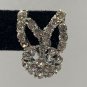 Vintage Rhinestone Clip-On Earrings Elegant Silver-Tone Jewelry