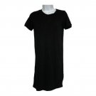 Forever 21 Black T-Shirt Dress Womens Size S Casual Short Sleeve Solid Stretch