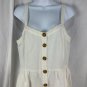 Loft Womens Button-Front White Dress Size 6 Linen & Viscose Blend