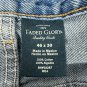 Faded Glory Mens 46x30 Denim Jeans Medium Wash 100% Cotton Classic Fit Blue
