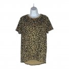 Zara Leopard Print Short Sleeve T-Shirt Size Medium