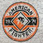 American Fighter Womens Raglan Shirt Small Black & Gray Graphic Logo 3/4 Sleeves