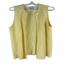 BFA Classics Womens Yellow Knit Sleeveless Cardigan Petite Size XL 100% Acrylic BFA Classics Womens Yellow Knit Sleeveless Cardigan Petite Size XL 100% Acrylic