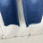 Signature Levi Strauss Womens Mid-Rise Straight Jeans W26 L32 Raw Hem Denim Blue