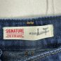 Signature Levi Strauss Womens Mid-Rise Straight Jeans W26 L32 Raw Hem Denim Blue