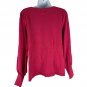 525 America Womens Long Sleeve Red Sweater Size M Rayon & Nylon Blend