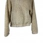 Sage Collective Womens Beige Sherpa Fleece Quarter Zip Pullover Jacket Size XS