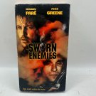 Sworn Enemies VHS VCR Video Tape Used Movie Peter Greene Michael Paré Rated R
