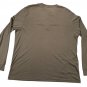 Croft & Barrow XL Mens Long Sleeve Henley Shirt Brown Casual Button Neck