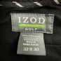 Izod Mens Golf Black Flat Front Pants Size 32x30 Performance Fit Polyester Blend