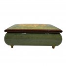 Reuge Swiss Musical Wooden Jewelry Box Green Floral Inlay Canon Pachelbel Reuge Swiss Musical Wooden Jewelry Box Green Floral Inlay Canon Pachelbel