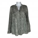 Calvin Klein Womens Snake Print Button-Front Blouse Size Small Calvin Klein Womens Snake Print Button-Front Blouse Size Small