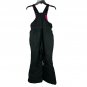 Faded Glory Kids Snow Bib Overalls M Black Pink Waterproof Ski Pants Adjustable