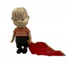 Vintage Linus Plush Figure W/ Red Blanket Peanuts United Feature Syndicate 1960s