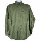 Chaps Ralph Lauren Mens Green Plaid Button-Up Long Sleeve Shirt Size M Cotton