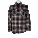 Burnside Mens Plaid Flannel Shirt Medium Black Red Check Button Down Long Sleeve Burnside Mens Plaid Flannel Shirt Medium Black Red Check Button Down Long Sleeve