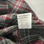 Burnside Mens Plaid Flannel Shirt Medium Black Red Check Button Down Long Sleeve