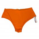 Cheek Boss Women's High-Waisted Orange Bikini Bottoms 2XL Nylon & Spandex