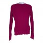 St. Johns Bay Womens Ribbed Knit Sweater Size Large Pink Scoop Neck Long Sleeve