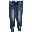 Nature Denim Womens Distressed Skinny Jeans Size 9/28 Frayed Hem Stretch Blue Nature Denim Womens Distressed Skinny Jeans Size 9/28 Frayed Hem Stretch Blue