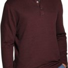 Van Heusen Mens XXL Maroon Long Sleeve Henley Shirt Classic Fit Cotton Blend Van Heusen Mens XXL Maroon Long Sleeve Henley Shirt Classic Fit Cotton Blend