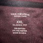 Van Heusen Mens XXL Maroon Long Sleeve Henley Shirt Classic Fit Cotton Blend