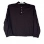 Van Heusen Mens XXL Maroon Long Sleeve Henley Shirt Classic Fit Cotton Blend
