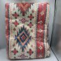 Southwestern Style Blanket 80x90 Tahoe Red Geometric Warm Vintage Deadstock USA