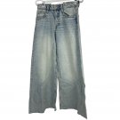 Zara Wide Leg Distressed Denim Jeans US Size 0 Light Wash Zara Wide Leg Distressed Denim Jeans US Size 0 Light Wash