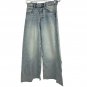 Zara Wide Leg Distressed Denim Jeans US Size 0 Light Wash