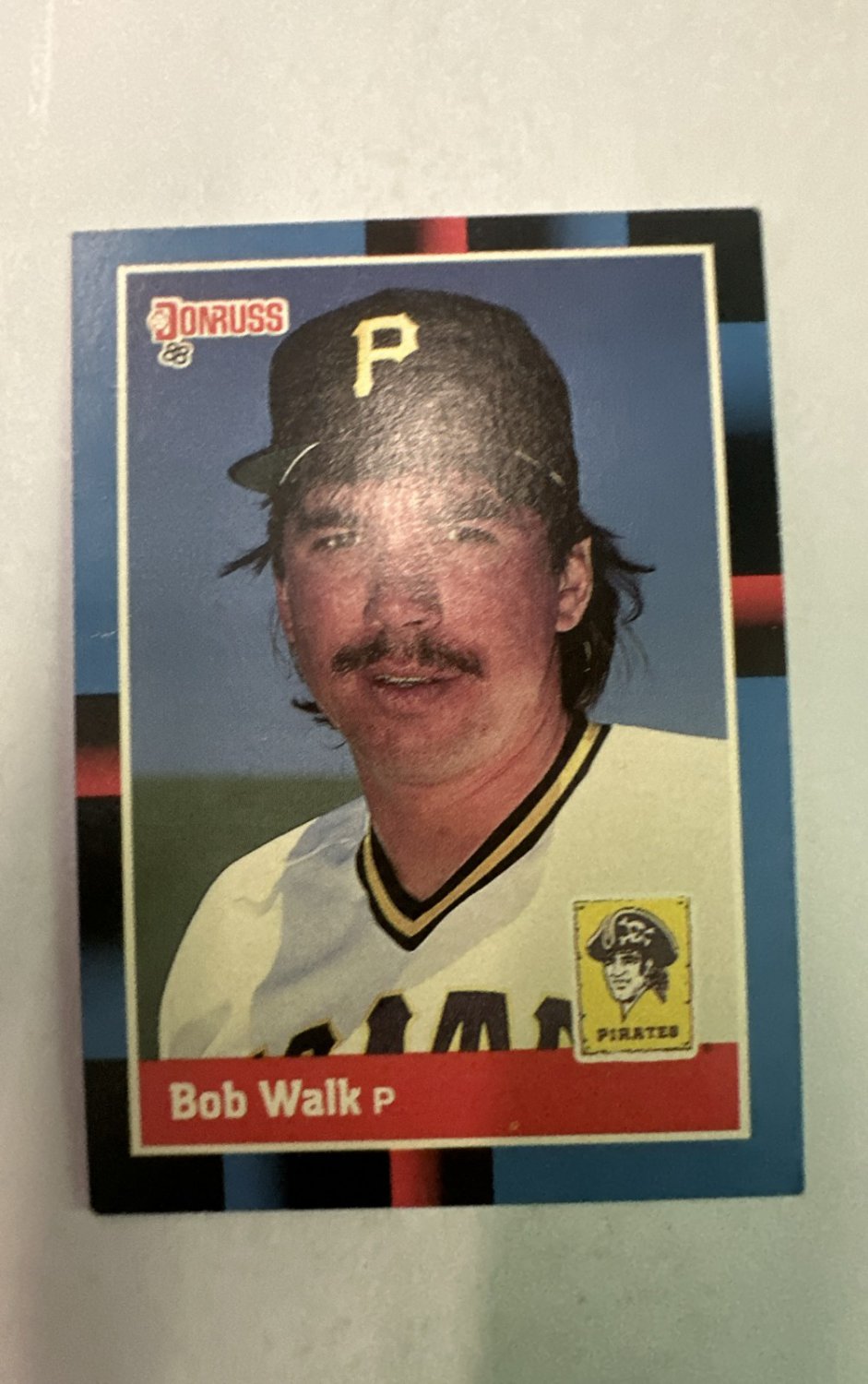 1988 Donruss - Bob Walk #514 Solid Blue Upper Left Corner