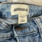 Goodthreads Womens Wide-Leg Distressed Jeans Size 27 Light Wash