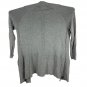 Premise Gray Open Front Womens Long Cardigan L Rayon Blend Pockets Lightweight