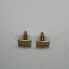 Vintage Gold-Tone Swank Rectangular Cufflinks With Etched Details Vintage Gold-Tone Swank Rectangular Cufflinks With Etched Details