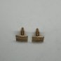 Vintage Gold-Tone Swank Rectangular Cufflinks With Etched Details