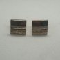 Vintage Gold-Tone Swank Rectangular Cufflinks With Etched Details